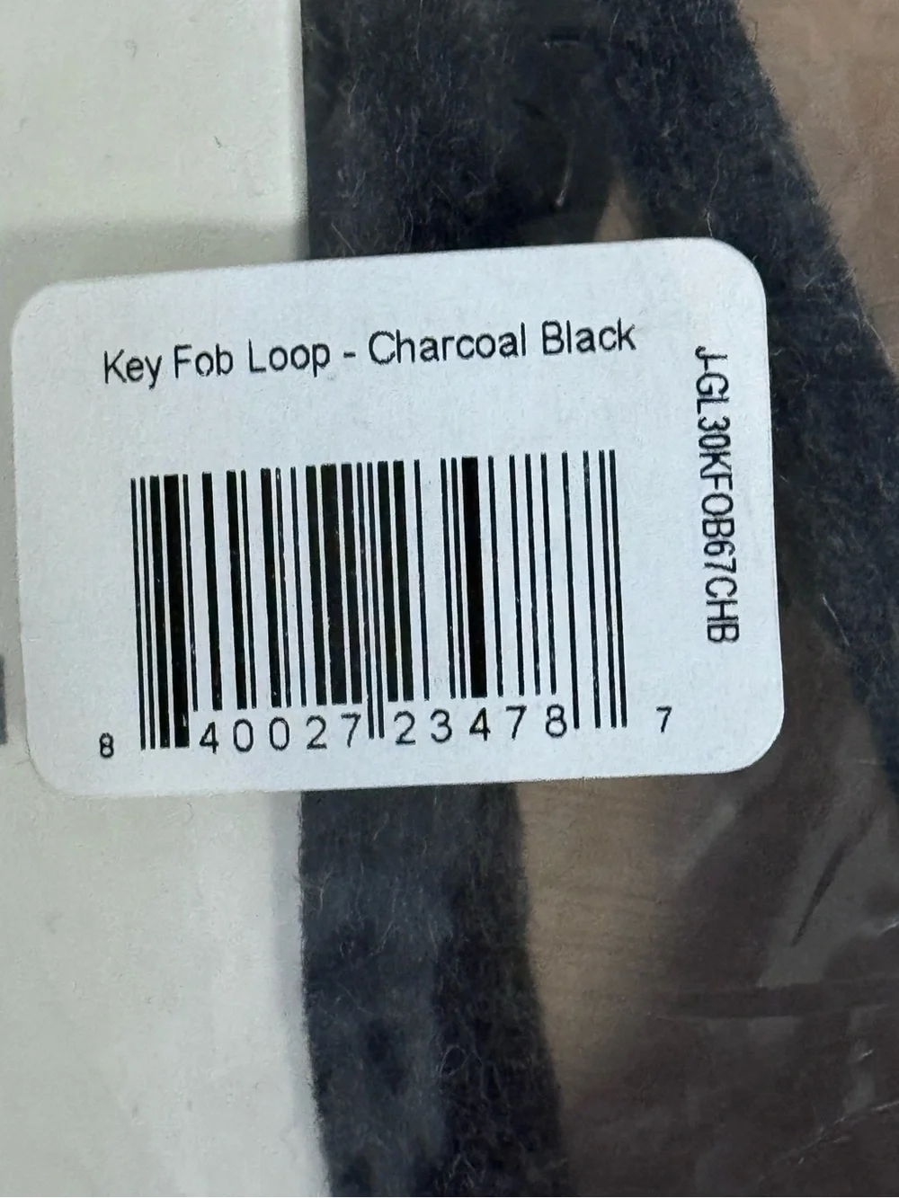Graf Lantz Merino Wool Felt Loop Key Fob Charcoal Black NWT